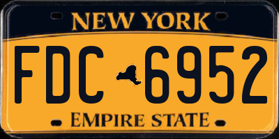 NY license plate FDC6952