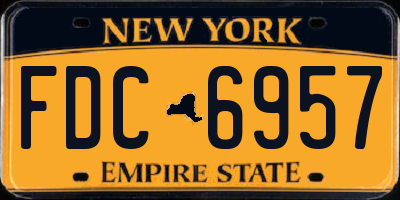 NY license plate FDC6957