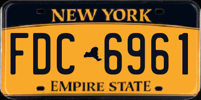 NY license plate FDC6961