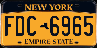 NY license plate FDC6965