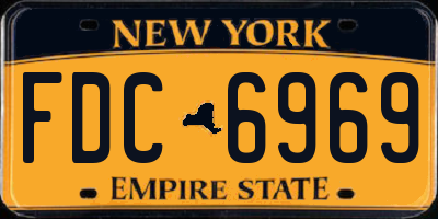 NY license plate FDC6969