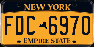 NY license plate FDC6970