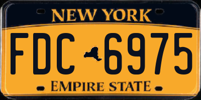 NY license plate FDC6975
