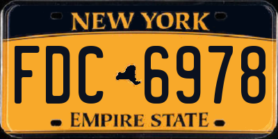 NY license plate FDC6978