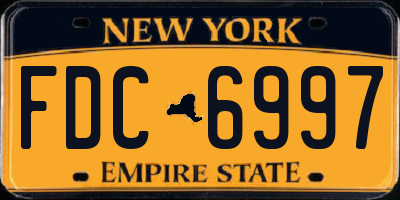 NY license plate FDC6997