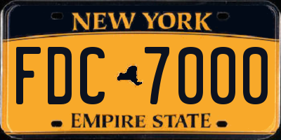 NY license plate FDC7000
