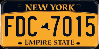 NY license plate FDC7015