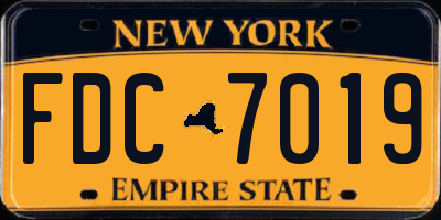 NY license plate FDC7019