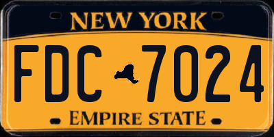 NY license plate FDC7024