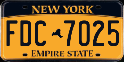 NY license plate FDC7025