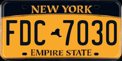 NY license plate FDC7030