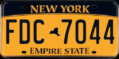 NY license plate FDC7044