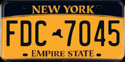 NY license plate FDC7045
