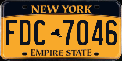 NY license plate FDC7046