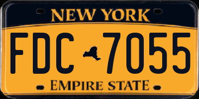 NY license plate FDC7055