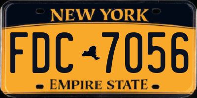 NY license plate FDC7056
