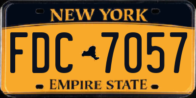 NY license plate FDC7057