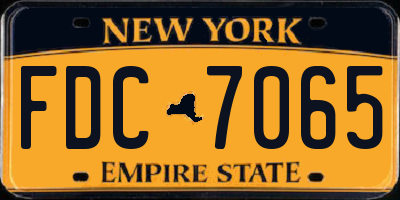 NY license plate FDC7065