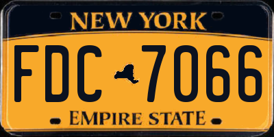 NY license plate FDC7066