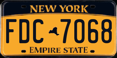 NY license plate FDC7068