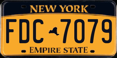 NY license plate FDC7079