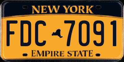 NY license plate FDC7091