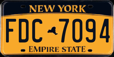 NY license plate FDC7094