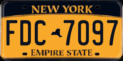 NY license plate FDC7097
