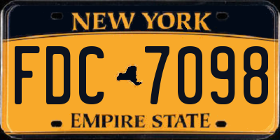 NY license plate FDC7098