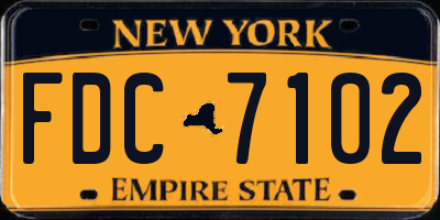 NY license plate FDC7102