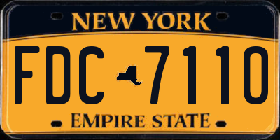 NY license plate FDC7110