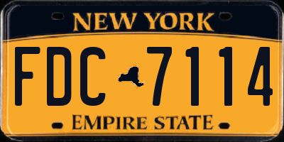 NY license plate FDC7114