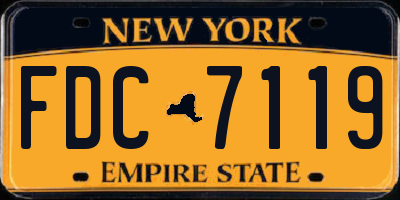 NY license plate FDC7119