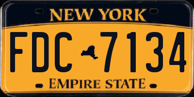NY license plate FDC7134