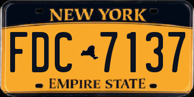 NY license plate FDC7137