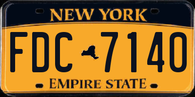 NY license plate FDC7140