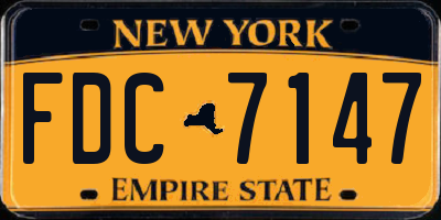 NY license plate FDC7147