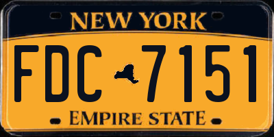 NY license plate FDC7151