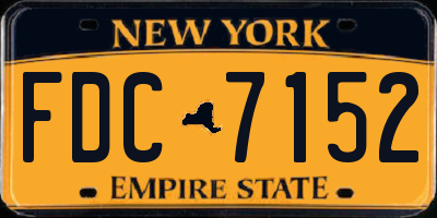 NY license plate FDC7152