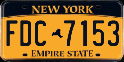 NY license plate FDC7153