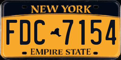 NY license plate FDC7154