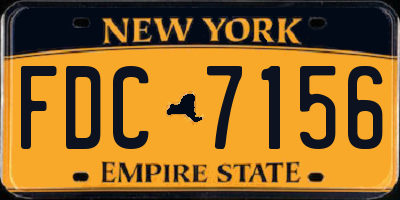 NY license plate FDC7156