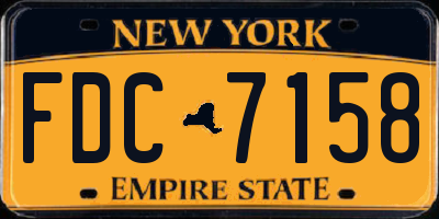NY license plate FDC7158