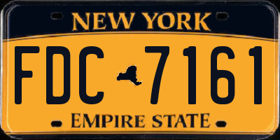 NY license plate FDC7161