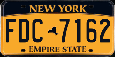 NY license plate FDC7162