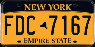 NY license plate FDC7167