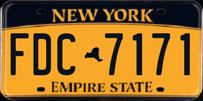 NY license plate FDC7171