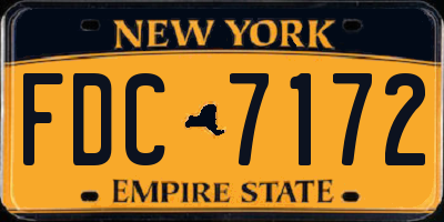NY license plate FDC7172