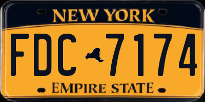 NY license plate FDC7174