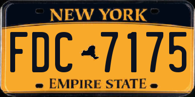 NY license plate FDC7175